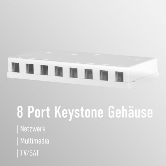 Εικόνα της Keystone Surface Mounted Box 8 Port