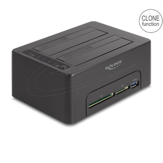 Εικόνα της SATA STATION 2.5"+3.5" USB 3.2 Gen1 2xHDD Clone Function + Card Reader