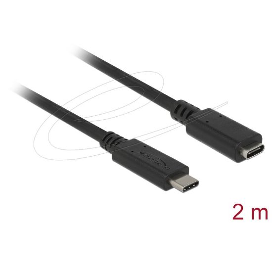 Εικόνα της USB CABLE Type-C male to USB Type-C  female 2m (10 Gbps - PD60W)