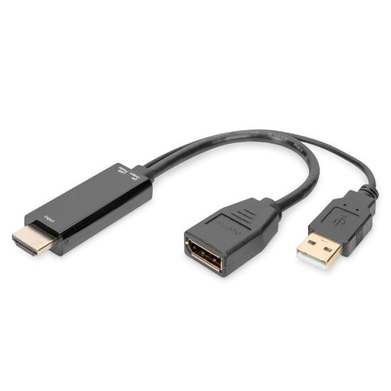Εικόνα της ADAPTER HDMI MALE TO DISPLAY PORT 1.2 FEMALE (4Κ@30)