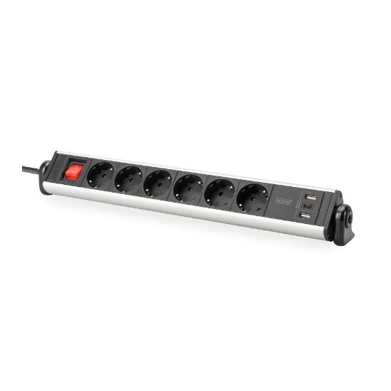 Εικόνα της ΠΟΛΥΠΡΙΖΟ 6X με διακόπτη 2xUSB-A & 1xUSB-C clamp mounting