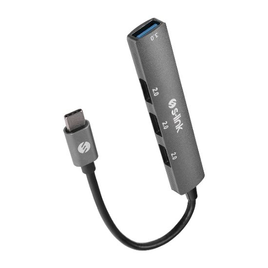 Εικόνα της HUB USB Type-C M to 3 ports USB 2.0 Type-A F & 1 port USB 3.0 Type-A F