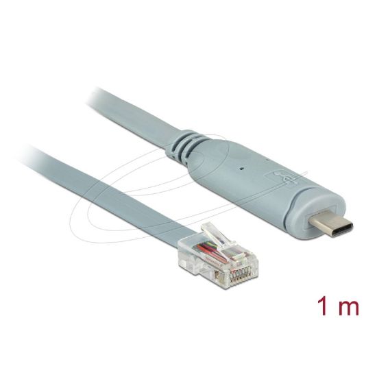 Εικόνα της USB 2.0 Type-C male to 1 x Serial RS-232 RJ45 male 1m grey
