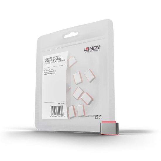 Εικόνα της Port Blocker USB TYPE-C  (without key) Pack of 10 Pink