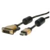 Εικόνα της καλώδιο HDMI σε DVI-D (24+1) 1,5m (3840x2160@30Hz) GOLD FERRITE