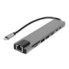 Εικόνα της DOCKING STATION TYPE-C to HDMI/4K@30Hz, 2xUSB3.0, CR, LAN ,2xTYPE-C (1 x PD)