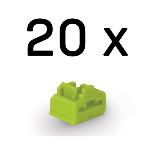 Εικόνα της Port Blocker RJ45 (without key) Pack of 20 Green