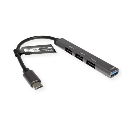 Εικόνα της HUB USB Type-C M to 3 ports USB 2.0 Type-A F & 1 port USB 3.2gen1 Type-A F