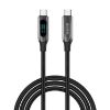 Εικόνα της USB CABLE Type-C male to type-C male 1m Armor LED data&charge 100W
