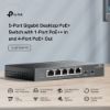 Εικόνα της SWITCH 5-Port Gigabit with 1-Port PoE++ in and 4-Port PoE+ out  66W