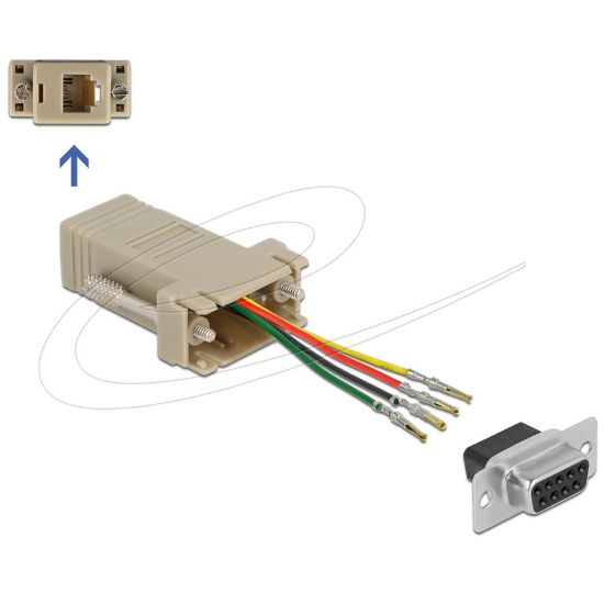 Εικόνα της Adapter DB9 F - RJ45 F 8P/8C