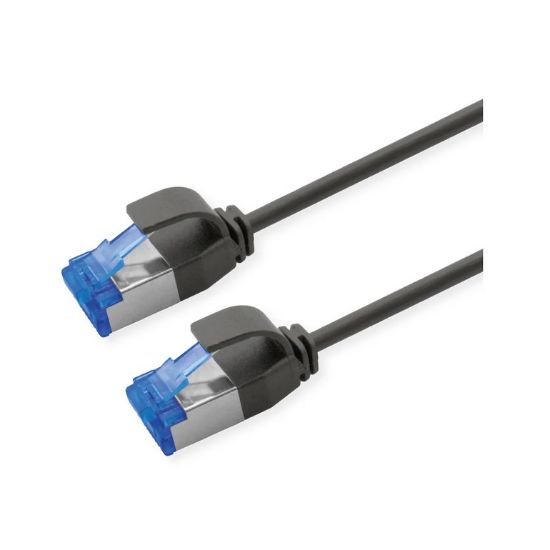 Εικόνα της SFTP 1m Cat6a Μαυρο Slim PoE Cu 15,4W Pimf LSZH