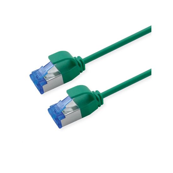 Εικόνα της SFTP 0,5m Cat6a πράσινο Slim PoE Cu 15,4W Pimf LSZH