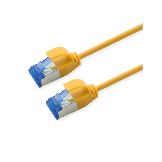 Εικόνα της SFTP 0,5m Cat6a κίτρινο Slim PoE Cu 15,4W Pimf LSZH