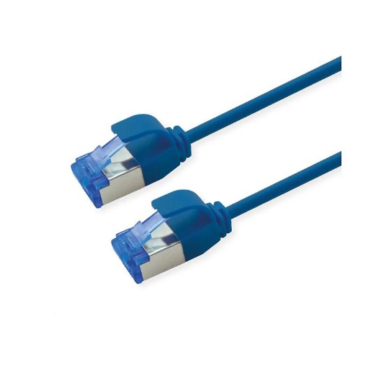 Εικόνα της SFTP 1m Cat6a μπλε Slim PoE Cu 15,4W Pimf LSZH