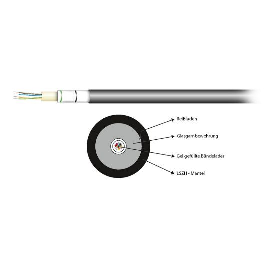Εικόνα της F/O 12x singlemode OS2 PE black external LSZH G657.Α1