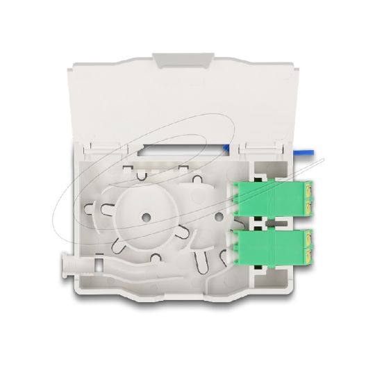 Εικόνα της SPLICE BOX DIN RAIL (ΠΛΑΣΤΙΚΟ) with 2 LC Couplers (LC/APC)