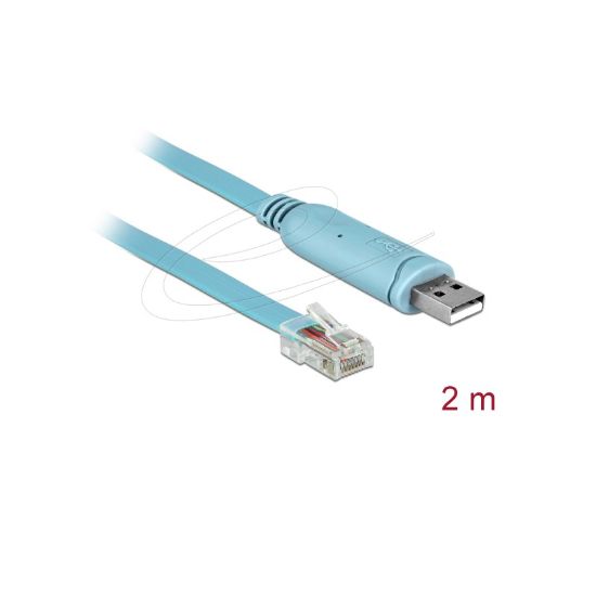 Εικόνα της USB 2.0 Type-A male to 1 x Serial RS-232 RJ45 male 2m blue