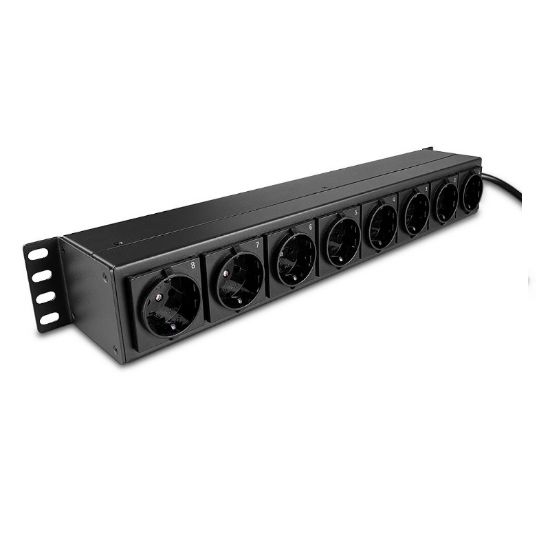 Εικόνα της ΠΟΛΥΠΡΙΖΟ 19' 8xSch σε Sch 1,5U με 8 διακόπτες and Surge Prot, 2m