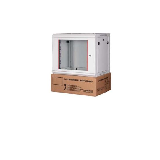 Εικόνα της Επίτοιχη καμπίνα 6U με βάθος 450mm ''Flat Pack'' Light Grey