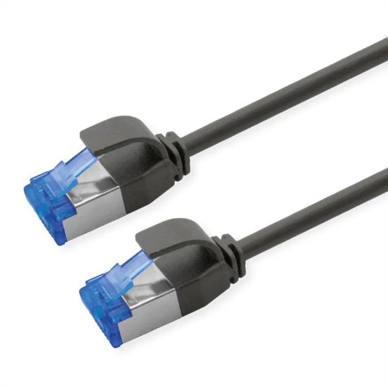 Εικόνα της SFTP 3m Cat6a μαύρο Slim PoE Cu 15,4W Pimf LSZH