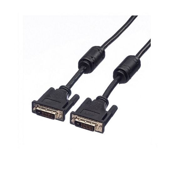 Εικόνα της DVI CABLE M/M (24+1), Dual Link, black /silver, 1 m